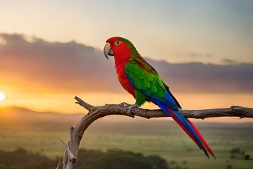 red and yellow macaw generated by AI