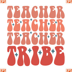 teacher retro svg design and eps file