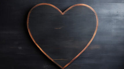 Heart shaped blackboard