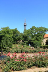 Obraz premium Petrin Lookout Tower in Prague, Czech Republic