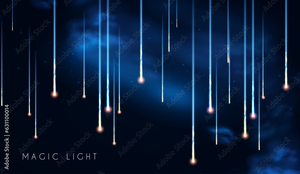 Canvas Prints abstract background with motion light. space, cosmos, firework and comet light effect. flyin asteroi