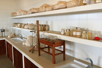 Cagliari: old laboratory museum of saline in the Molentargius Regional Park - Idrovora of Rollo - Sardinia, Italy