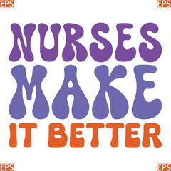 Nurse retro svg design and eps file