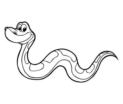snake outline vector illustration
