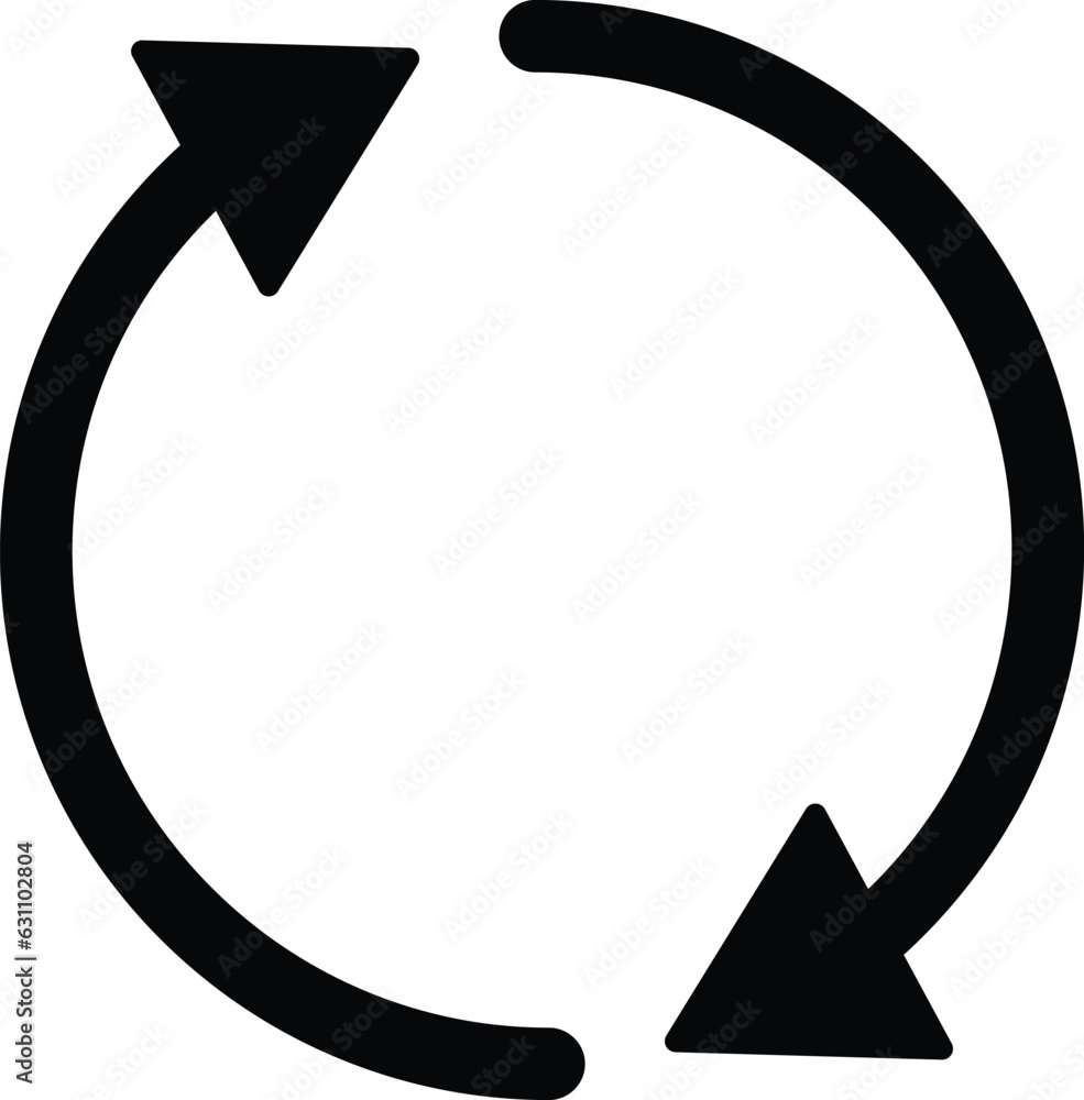 Poster refresh icon vector isolated on white background . reload icon . update icon