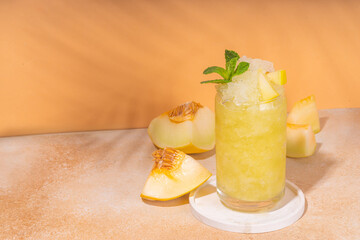 Melon slushie cocktail