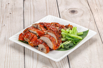 Asian cuisine - roasted duck with skin
