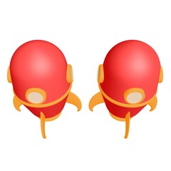 Space Rocket Ship. 3d illustration.