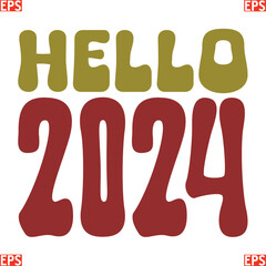 Happy New year retro svg design and eps file