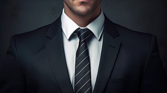 A black suit and black tie  full background 