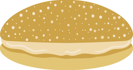 Jewish Sufganiyah. Sweet doughnut