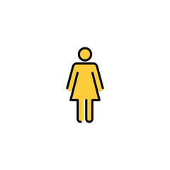 Female icon vector for web and mobile app. woman sign and symbol