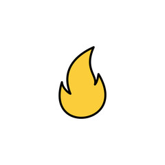 Fire icon vector for web and mobile app. fire sign and symbol