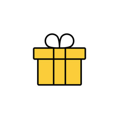 Gift icon vector for web and mobile app. gift sign and symbol. birthday gift