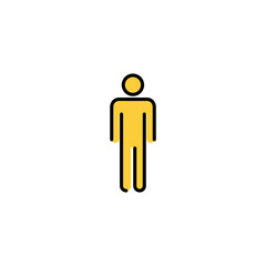 Fototapeta na wymiar Man icon vector for web and mobile app. male sign and symbol. human symbol