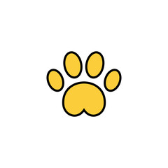 Paw icon vector for web and mobile app. paw print sign and symbol. dog or cat paw