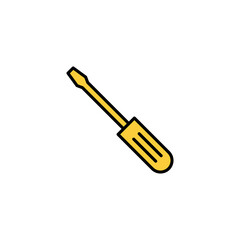 Screwdriver icon vector for web and mobile app. tools sign and symbol