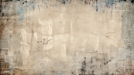 Newspaper paper grunge vintage old aged texture background