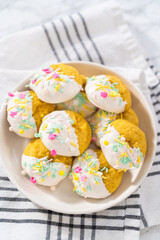 Easter Lemon Cookies with White Chocolate