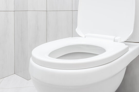 toilet bowl at domestic bathroom.