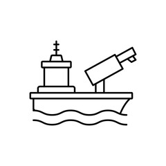 Army ship Vector Icon

