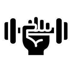 weightlifting glyph icon