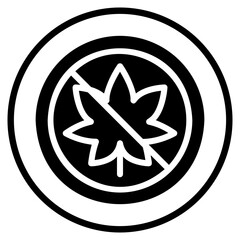 Marijuana glyph icon