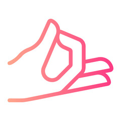 hand gradient icon