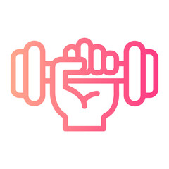 weightlifting gradient icon