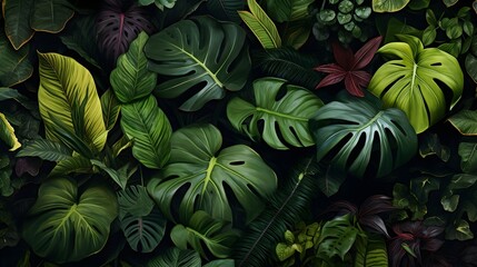 Lush and tropical foliage background