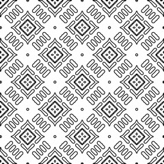 
White background with black lines. Modern stylish abstract texture. Repeating geometric shapes from striped elements.