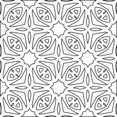 
White background with black lines. Modern stylish abstract texture. Repeating geometric shapes from striped elements.