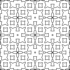 
White background with black lines. Modern stylish abstract texture. Repeating geometric shapes from striped elements.