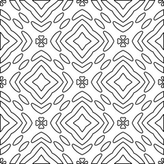 
White background with black lines. Modern stylish abstract texture. Repeating geometric shapes from striped elements.