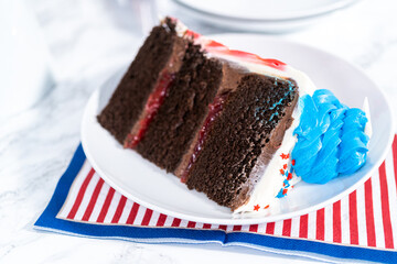 4th of July chocolate cake