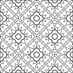 
White background with black lines. Modern stylish abstract texture. Repeating geometric shapes from striped elements.