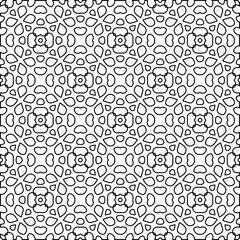 
White background with black lines. Modern stylish abstract texture. Repeating geometric shapes from striped elements.