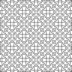 
White background with black lines. Modern stylish abstract texture. Repeating geometric shapes from striped elements.