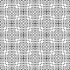 
White background with black lines. Modern stylish abstract texture. Repeating geometric shapes from striped elements.