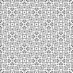 
White background with black lines. Modern stylish abstract texture. Repeating geometric shapes from striped elements.
