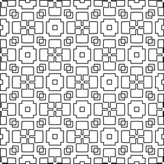 
White background with black lines. Modern stylish abstract texture. Repeating geometric shapes from striped elements.