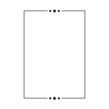 Frame border vertical abstract outline shape icon for decorative vintage doodle element for design in vector illustration