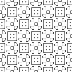 
White background with black lines. Modern stylish abstract texture. Repeating geometric shapes from striped elements.