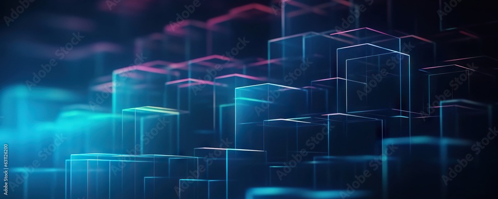 Aufkleber abstract digital background. can be used for technological processes, neural networks and ai, digita