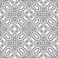 
White background with black lines. Modern stylish abstract texture. Repeating geometric shapes from striped elements.