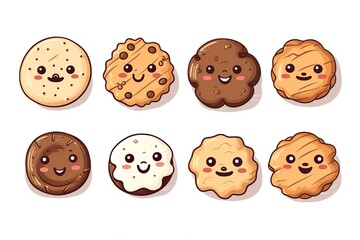 Hand drawn cartoon cookies