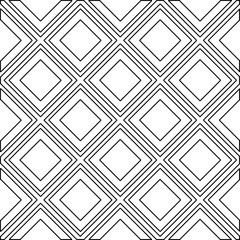 
White background with black lines. Modern stylish abstract texture. Repeating geometric shapes from striped elements.
