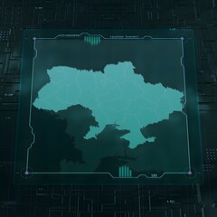 Square Ukraine HUD UI Digital Map