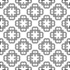 
White background with black lines. Modern stylish abstract texture. Repeating geometric shapes from striped elements.