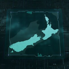 New Zealand HUD UI Technology Square Map